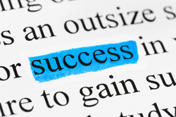 Picture: Text from a page with the word SUCCESS highlighted in blue.